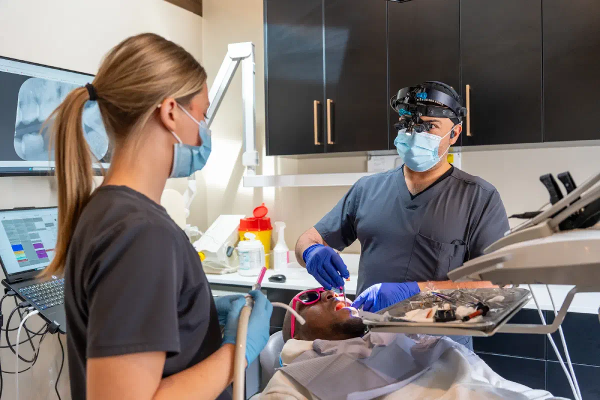 A Cookstown Dental Centre patient receiving care from the dental team